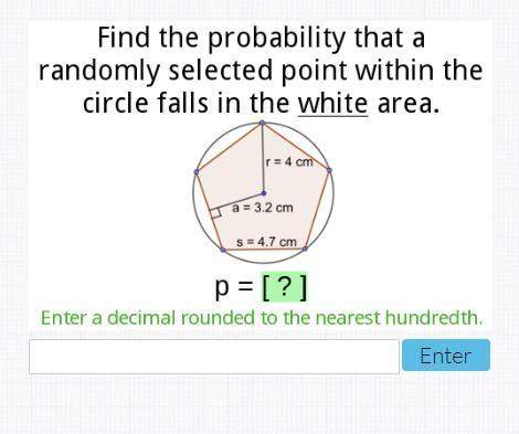 50 points- find the probability that a randomly selected point within the circle falls in the