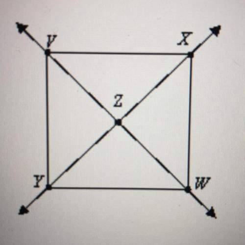 What are three collinear points in the figure below?  oa) v, z, y ob) w, v, z oc)