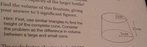 Does anyone know how to work out the volume of a frustum of a cone