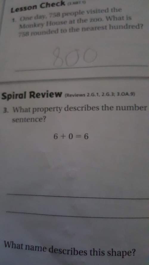 What property describes the number sentence? 6+0=6