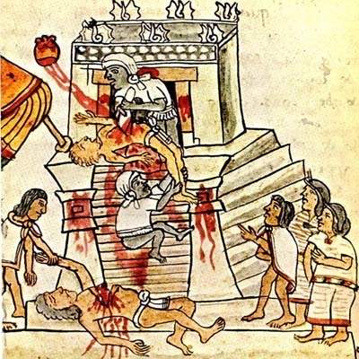 This image illustrates which belief of aztec leader moctezuma?  the god huitzilopochtli