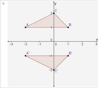 In each diagram, ∆abc has been transformed to yield ∆a'b'c'. which transformation could not be achie