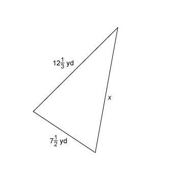Plz me! the perimeter of the triangle shown is 34 yd. what is the value of x?  a