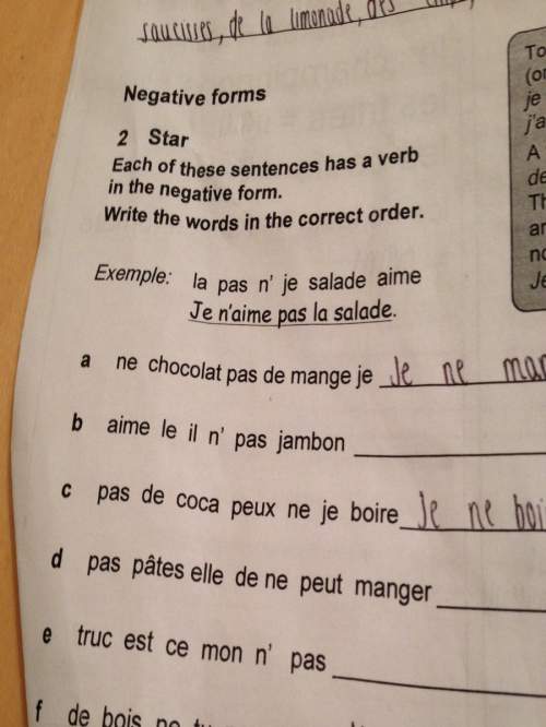 Can somebody me write the words in correct order for french!