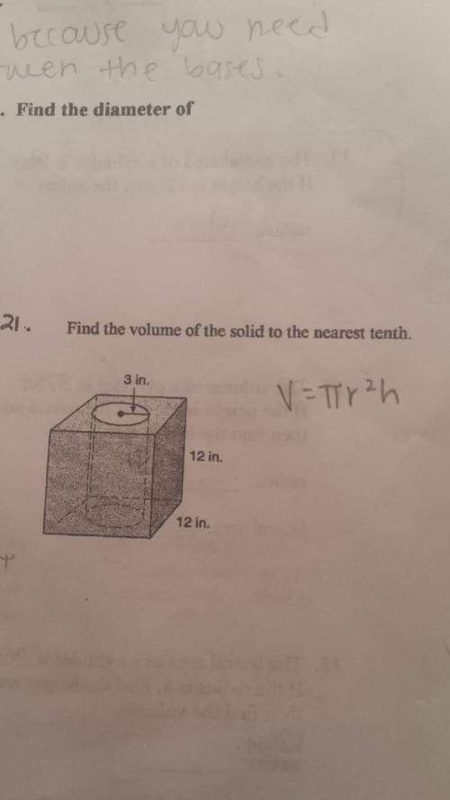 Find the volume of the solid shown in the picture