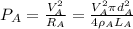 P_A = \frac{V^2_A}{R_A} = \frac{V^2_A \pi d^2_A}{4 \rho_A L_A}