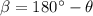 \beta=180^\circ-\theta