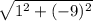 \sqrt{1^2+(-9)^2}