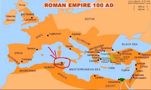 Locate the empire that was rome main rival for control of the mediterranean sea