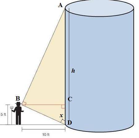 A roof has a cross section that is a right triangle. The diagram shows the approximate dimensions of
