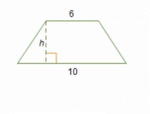 The area of the trapezoid is 40 square units.

What is the height of the trapezoid?
6
3 units
5 unit