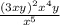 \frac{(3xy)^2x^4 y }{x^5}
