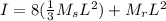 I = 8(\frac{1}{3}M_sL^2 ) + M_rL^2
