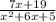 \frac{7x + 19}{ {x}^{2} + 6x + 5 }