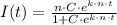 I(t) = \frac{n\cdot C\cdot e^{k\cdot n\cdot t}}{1+C\cdot e^{k\cdot n \cdot t}}