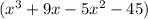 (x^3+9x-5x^2-45\right))