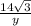 \frac{14\sqrt{3} }{y}