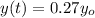 y(t) =  0.27 y_o