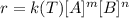 r = k(T) [A]^{m}[B]^{n}