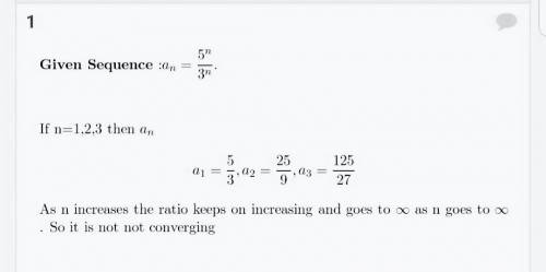 Determine the convergence or divergence of the sequence with the given nth term. If the sequence con