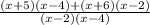 \frac{(x+5)(x-4)+(x+6)(x-2)}{(x-2)(x-4)}