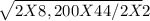 \sqrt{2  X 8,200 X 44 / 2 X $2}