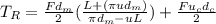 T_{R} = \frac{ Fd_{m}}{2} (\frac{L+(\pi ud_{m}) }{\pi d_{m}-uL }) +\frac{Fu_{c} d_{c} }{2}