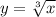 y = \sqrt[3]x