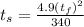 t_s = \frac{4.9(t_f)^2}{340}