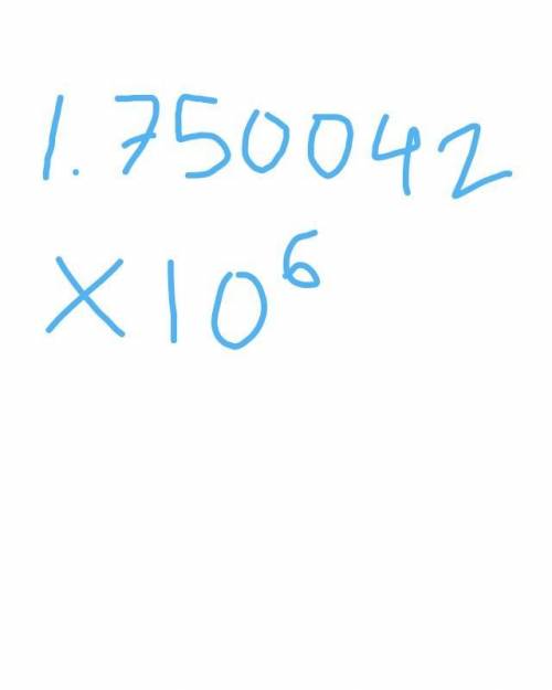 Convert 1750042 to scientific notation.