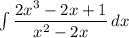 \int\limits{\dfrac{2x^3 - 2x + 1}{x^2-2x} } \, dx