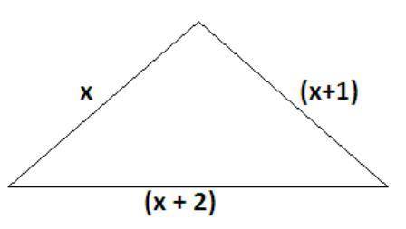 3. The sides of a triangular birdcage are consecutive integers. If the perimeter is 114 centimeters,