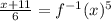 \frac{x+11}{6}=f^{-1}(x)^5
