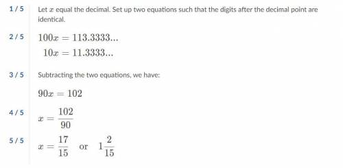 What is 1.13 with 13 repeating as a fraction