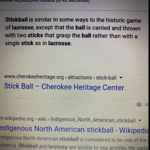 What does lacrosse have in commons with stickball