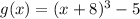 g(x)=(x+8)^3-5