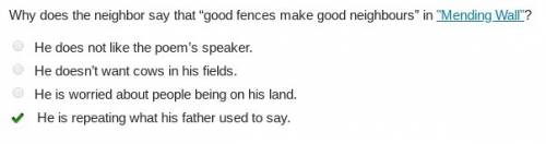 Why does the neighbor say that “good fences make good neighbours” in 