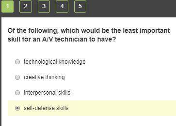 Of the following, which would be the least important skill for an A/V technician to have? creative t
