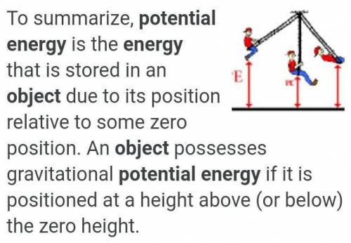 Potential energy is based on an objects