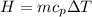 H=mc_{p}\Delta T