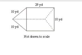 Find the volume of the given prism. round to the nearest tenth if necessary.  a) 2,511.5 yd to