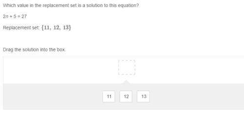 Which value in the replacement set is a solution to this equation?