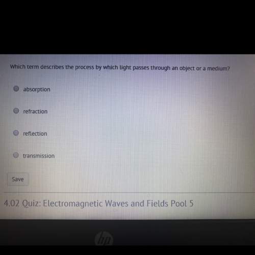 Which term describes the process by which light passes through an object or a medium