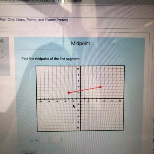 Find the midpoint of the line segment.