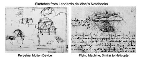 Artist leonardo da vinci is considered a classic example of a "renaissance man." based on these sket