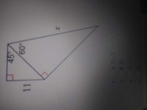 Find x a. 22√2 b. 22 c. 11√3/3 d. 11√3