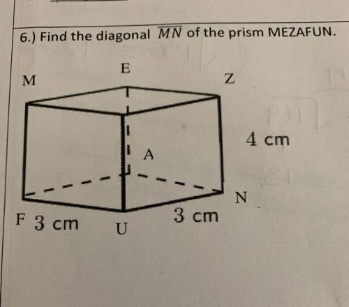 Find the diagonal mn of the prism mezafun.