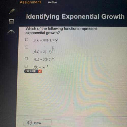 Which of the following functions represent exponential growth