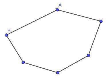 Consider the following polygon. determine the measure of both angles a and b. show your work.&lt;