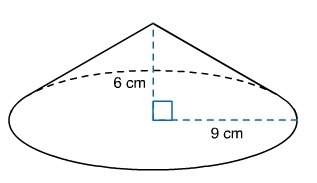 What is the approximate volume of the cone? use 3.14 for π.
